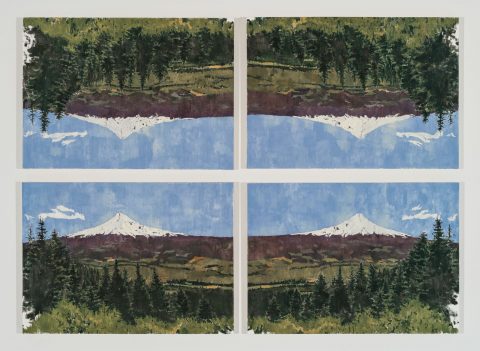 Untitled (after Mont Sainte-Victoire), 2012, Grier Edmundson, Huile sur toile, 4 éléments.