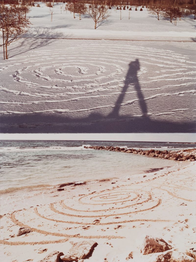 Bill Vazan, Holding the Globe (from the Land Work Series, 1966−1979), 1971−1974