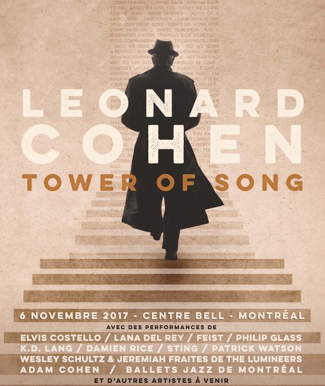 Annonce d’un concert hommage à Leonard Cohen