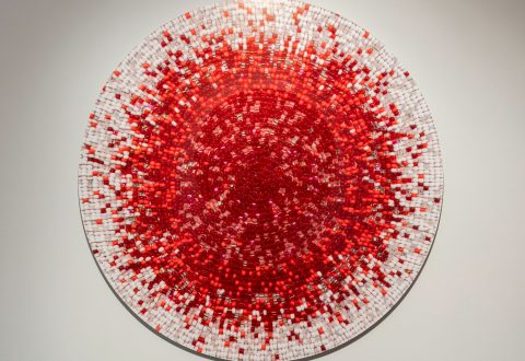 Nadia Myre, Meditations on Red # 2, 2013
