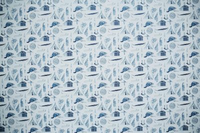 Nadia Myre, Contact in Monochrome (Toile de Jouy), 2018