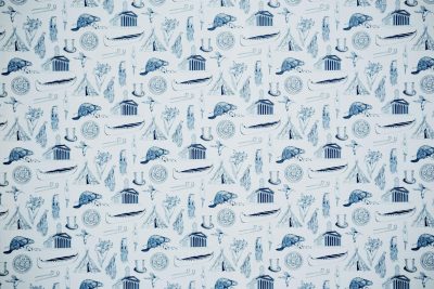 Nadia Myre, Contact in Monochrome (Toile de Jouy), 2018