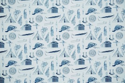Nadia Myre, Contact in Monochrome (Toile de Jouy), 2018