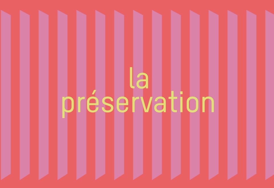 L'art de révéler : la préservation