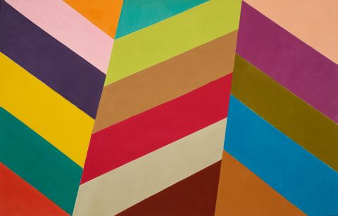 Zig-zag, 1967, Jack Bush, Acrylique et polymère sur toile.