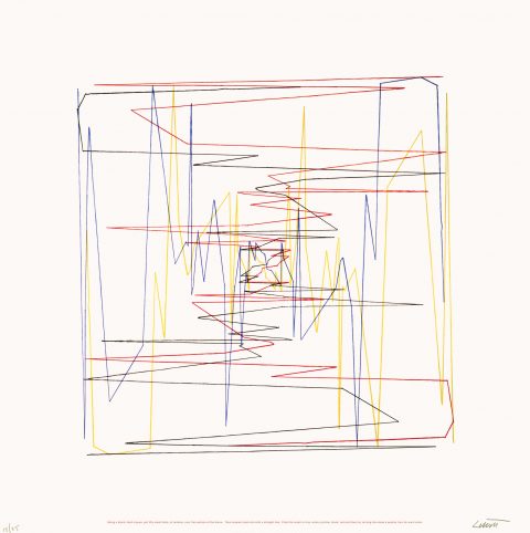 Five Lithograph Projects with Variations (tirée de l’album « Five Lithograph Projects with Variations »), vers 1970, Sol LeWitt, Lithographie, 15/25.