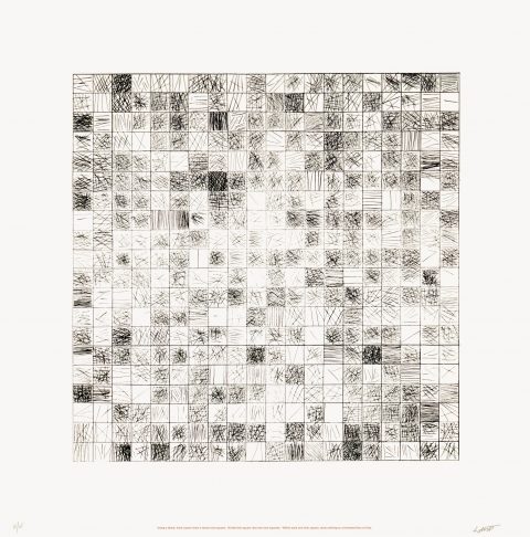 Five Lithograph Projects with Variations (tirée de l’album « Five Lithograph Projects with Variations »), vers 1970, Sol LeWitt, Lithographie, 15/25.
