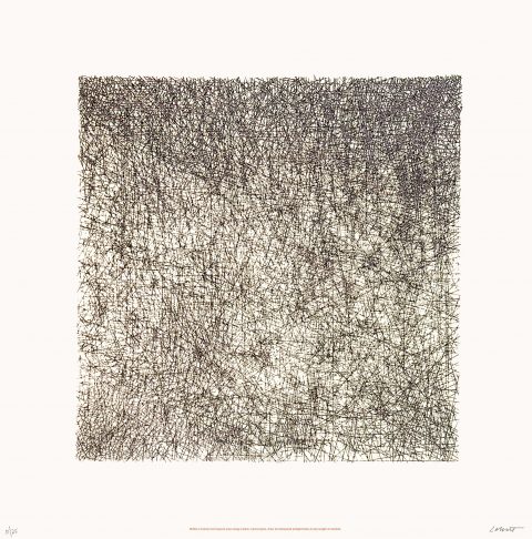 Five Lithograph Projects with Variations (tirée de l’album « Five Lithograph Projects with Variations »), vers 1970, Sol LeWitt, Lithographie, 15/25.