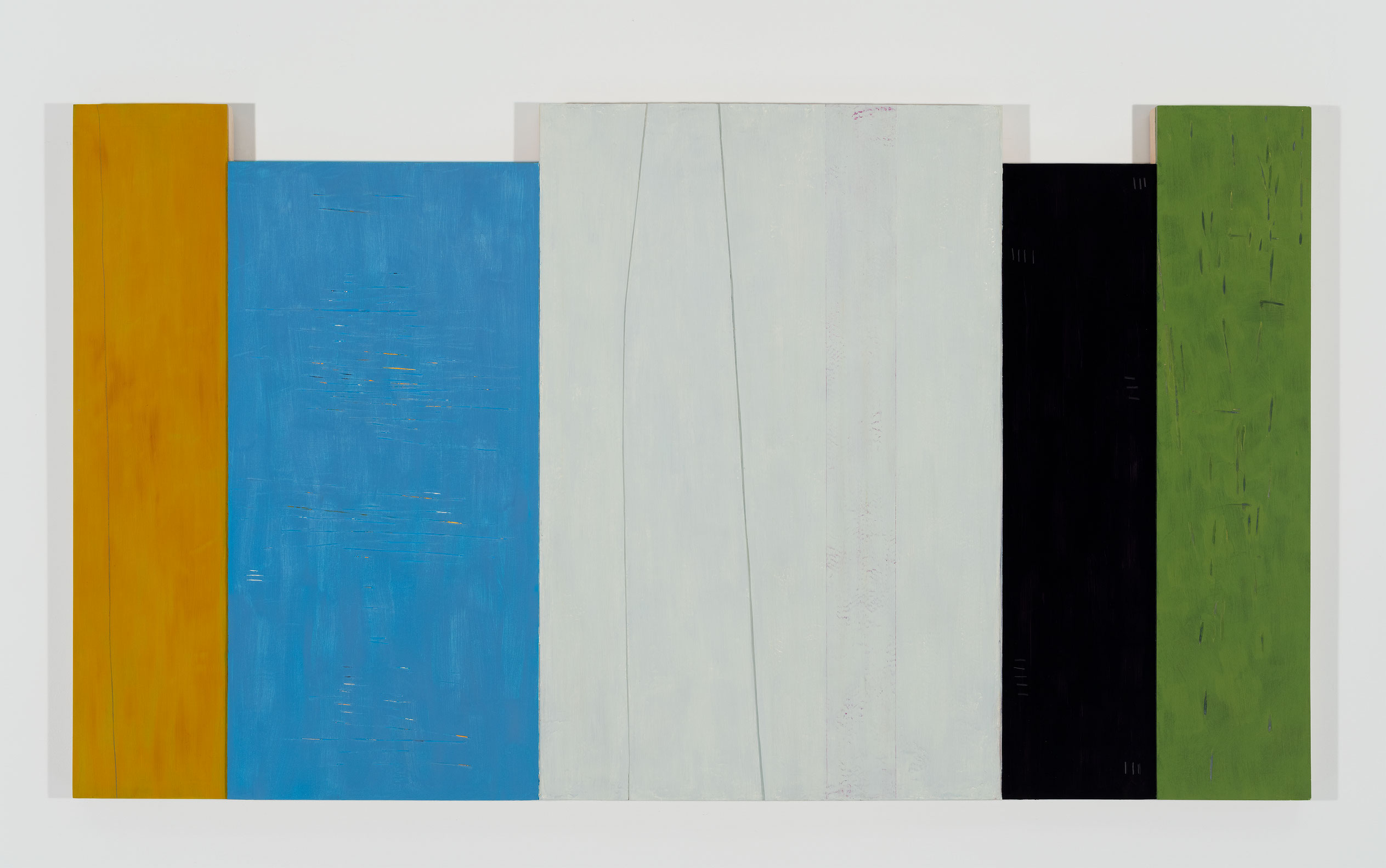 Implications of White, 1984-1985, Oil, plaster, metal, cement and wax on wood.